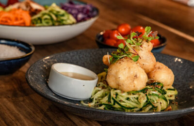 Marinated cucumber noodles